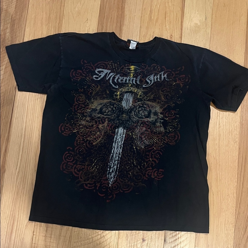Men's Black Graphic Tee Miami Ink XL xtra large